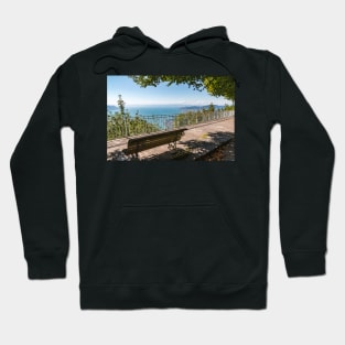 Bench above Lake Geneva - Caux, Switzerland Hoodie